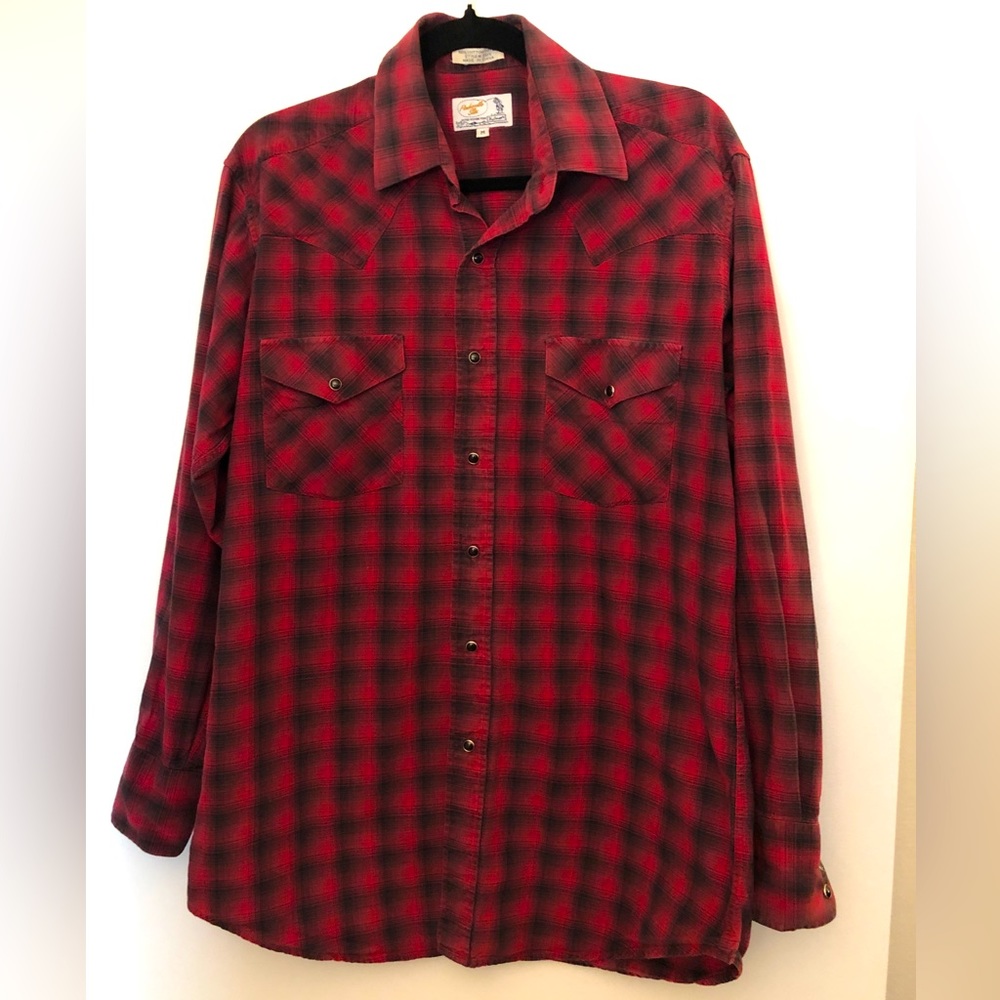 Vintage Men’s Panhandle Slim Snap Button Shirt | M